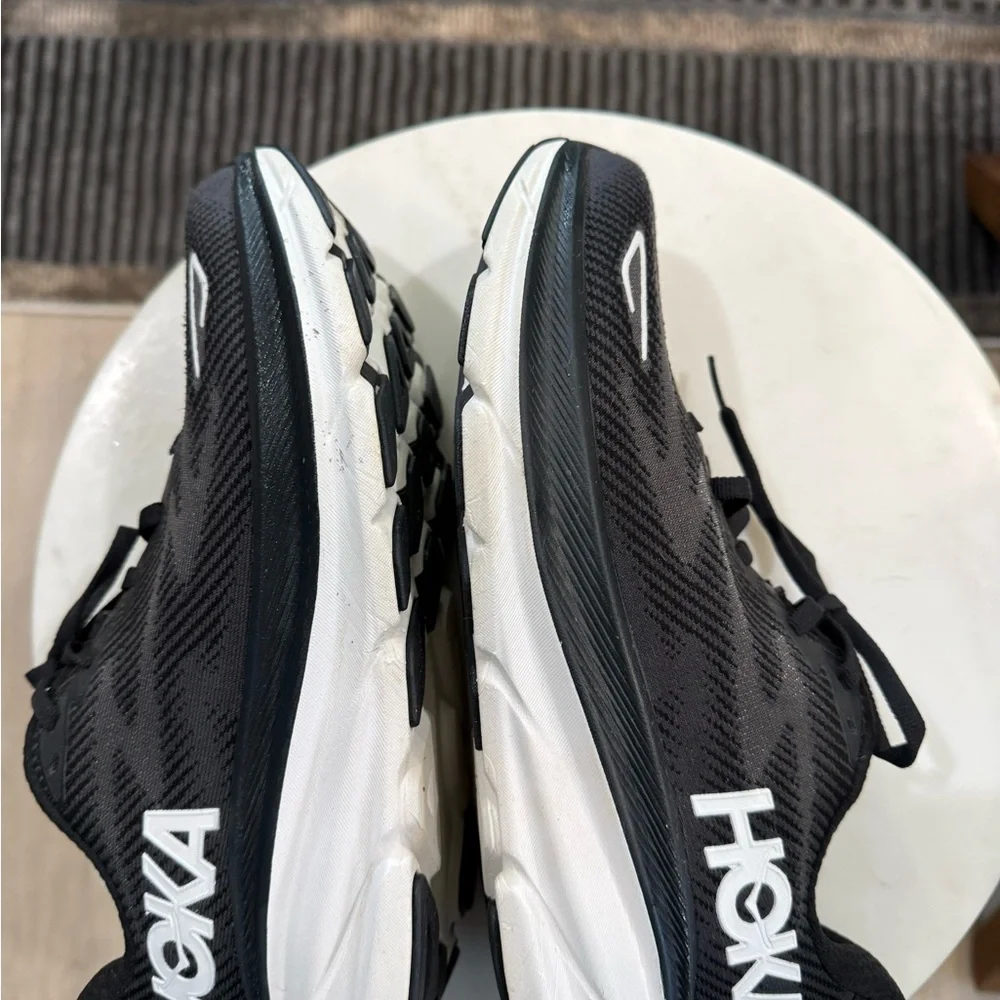 Hoka Black and White Women's Running Shoes Size 8